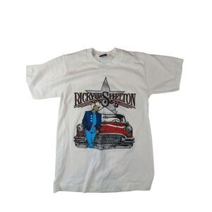 Vintage Screen Stars Best T-Shirt White Mens M Ricky van Shelton‎ Single Stitch